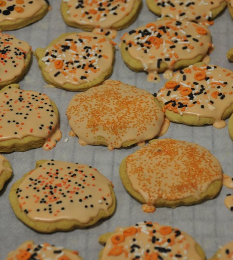 Genesee Country Village and Museum Double Pumpkin Cut-out Cookies for Halloween.