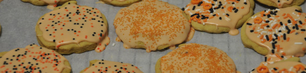Genesee Country Village and Museum Double Pumpkin Cut-out Cookies for Halloween.