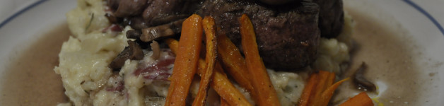 Sauteed Beef Tenderloin in Mushroom Pan Sauce