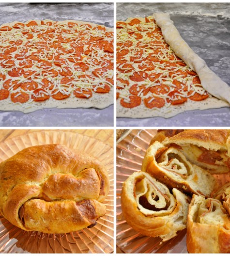 Pepperoni Pizza Bread Appetizer Recipe www.wishesndishes.com