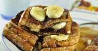 Banana and Nutella Stuffed French Toast Breakfast
