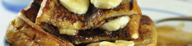 Banana and Nutella Stuffed French Toast Breakfast