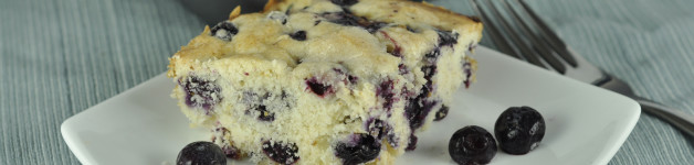 Buttermilk Blueberry Breakfast Cake with Lemon Flavoring