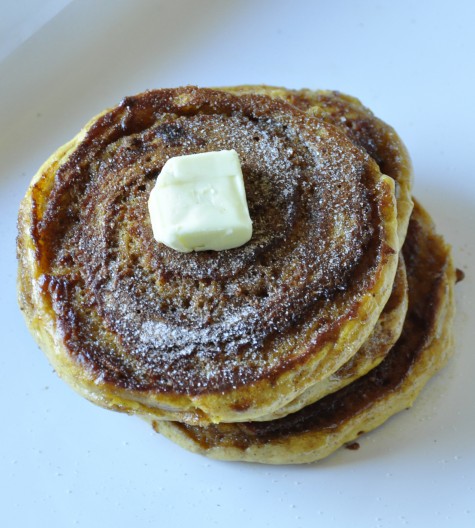 Cinnamon Swirl Pumpkin Pancakes
