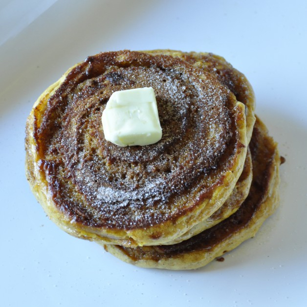 Cinnamon Swirl Pumpkin Pancakes