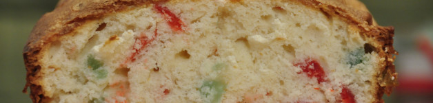 Festive Christmas Cherry Pound Cake Loaf