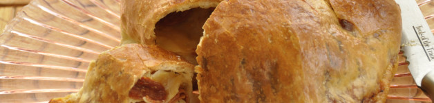 Pepperoni Pizza Bread made at Russo's Clubhouse Pizza in Greece, New York.
