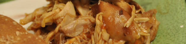 Slow Cooker Crock Pot BBQ Pulled Chicken Sandwich