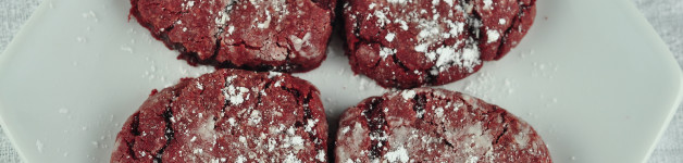 Valentine's Day Red Velvet Crinkle Cookies