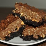 Peanut Butter Cup Crunch Brownie Bars