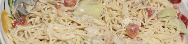 Pioneer Woman's Spaghetti with Artichokes, Tomato and Chicken