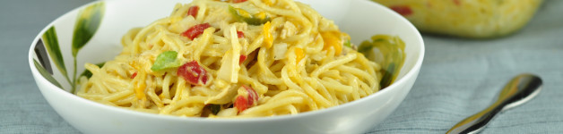 Pioneer Woman Chicken Spaghetti with Peppers and Pimentos