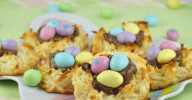 Coconut Macaroon Nutella Easter Nests for Easter or Spring