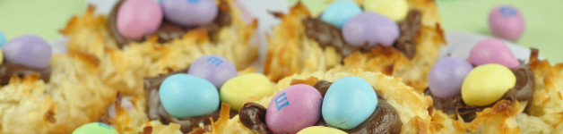 Coconut Macaroon Nutella Easter Nests for Easter or Spring