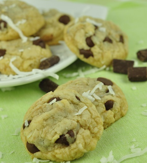 Mini Coconut Chocolate Chip Cookies