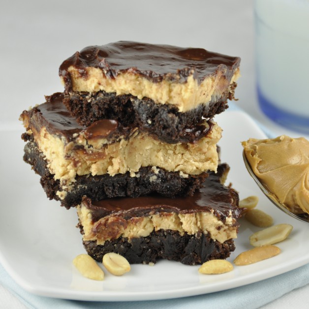 Buckeye Brownies made with Brownie Mix