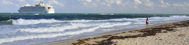 Ft. Lauderdale beach waving "goodbye" to Allure of the Seas