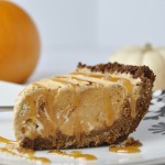 Pumpkin Ice Cream Pie with Gingersnap Crust