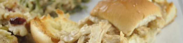 Leftover Turkey Sliders made from leftover Thanksgiving turkey and gravy