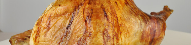 Thanksgiving Turkey stuffed with rosemary, sage, apple, onion and cinnamon stick. Great for any holiday!