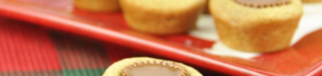 Peanut Butter Cup Cookies made with Reese's Peanut Butter Cups for Christmas