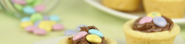 M&M Nutella Cookie Cups for Easter or Spring