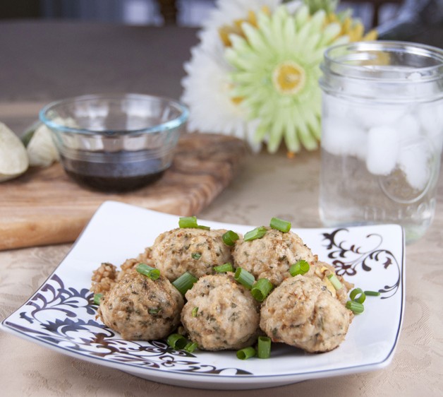 Asian Turkey Meatballs With Lime Sesame Dipping Sauce Recipe
