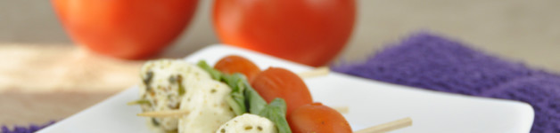 Caprese on a Stick. Caprese salad on toothpicks Recipe