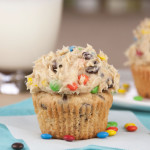 Monster Cookie Dough Cupcakes