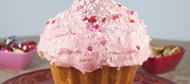 Fun Giant Cupcake Recipe made in the Wilton Pan