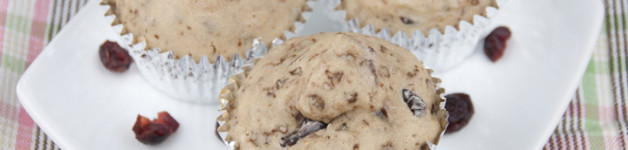 Loaded Pancake Muffins Recipe with chocolate chips, cranberries, and walnutsfor Breakfast or brunch