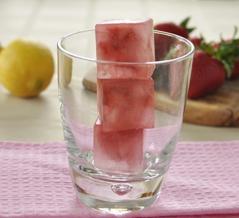 Strawberry Ice Recipe to put in lemonade. Perfect for summer!