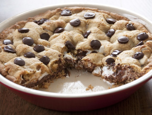 S'mores Pie dessert Recipe with a graham cracker crust and marshmallow creme