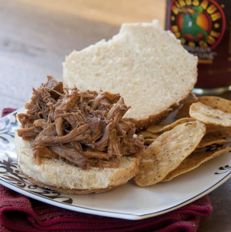 Crock Pot Root Beer Pulled Pork Recipe made in the slow cooker.