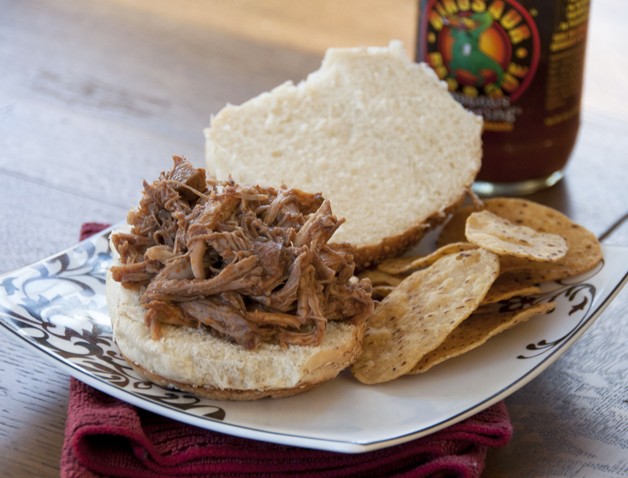 Crock Pot Root Beer Pulled Pork Recipe made in the slow cooker.