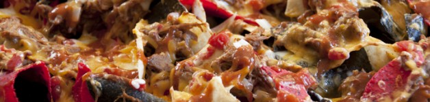 BBQ Pulled Chicken Loaded Nachos Recipe is a a great appetizer food for game day, football food, Super Bowl, New Year's Eve, holidays, or any party.