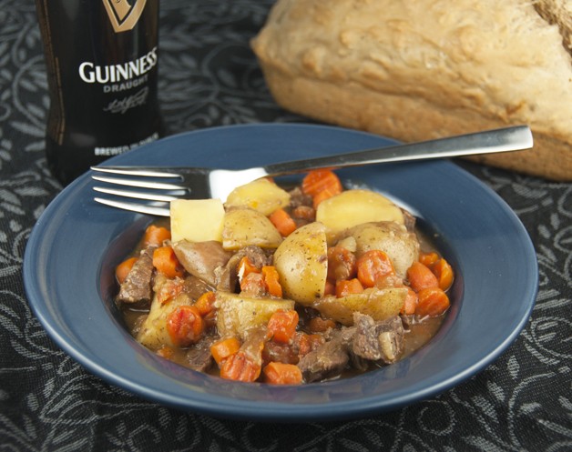 Guinness Irish Beef Stew Recipe for St. Patrick's Day www.wishesndishes.com