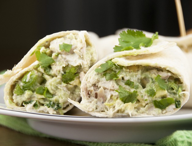 Healthy Avocado Chicken Salad Recipe that is high in protein and made with Greek Yogurt instead of mayonnaise.