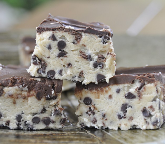 Chocolate Chip Cookie Dough Bars recipe make for an easy dessert. They are no bake and contain no eggs!
