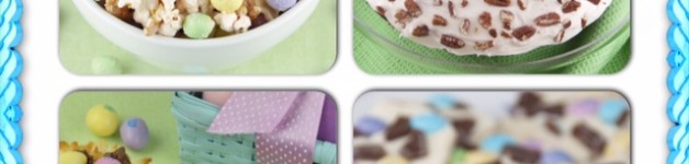 A collection of Easter recipe ideas for dessert, main course, appetizer, and drink.
