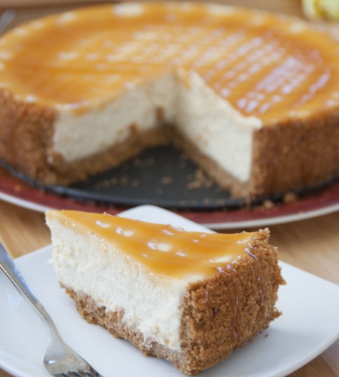 This recipe for decadent Caramel Macchiato Cheesecake is a treat you don’t want to miss! A caramel macchiato drink turned into the best cheesecake ever.