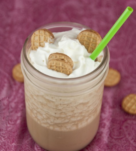 Sweet Cream Peanut Butter Iced Coffee recipe very similar to a frappuccino- have your iced coffee and a perfect frozen treat in one amazing iced frozen coffee drink!