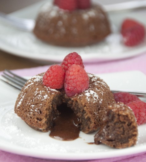 Molten Chocolate Lava Cakes are an easy dessert that looks like you spent all day. They are rich and creamy in the center and perfect for Valentine's Day!