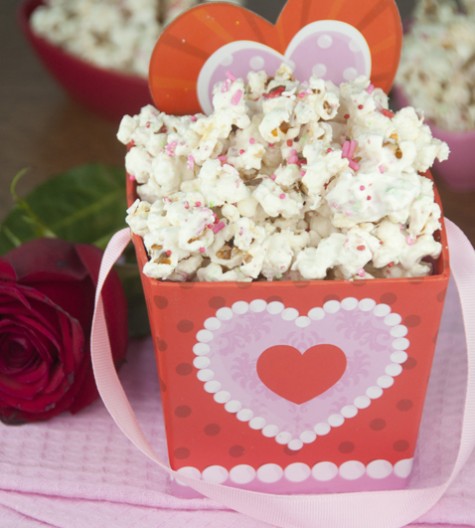 Sugar Cookie Popcorn is the perfect Valentine's Day dessert, party favor or gift straight from your kitchen to someone you love.