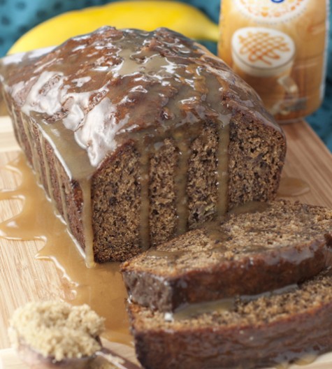 Caramel Macchiato Banana Bread recipe is great for breakfast, brunch or dessert - loaded with sweet banana and coffee flavor then topped off with a rich caramel glaze.