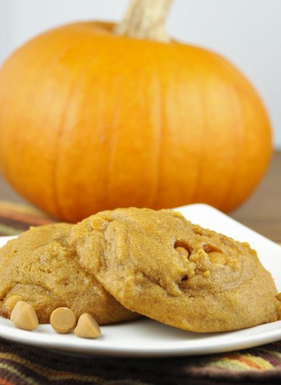 Pumpkin Butterscotch Cookies. Best fall cookie! The texture is cake-like and soft.