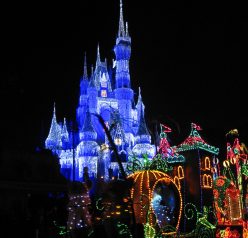 Cinderella and the castle in the Magic Kingdom Parade