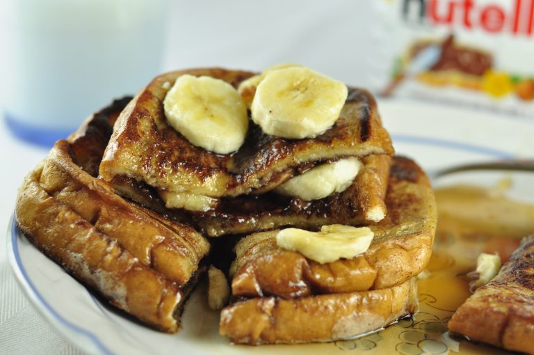 Banana And Nutella Stuffed French Toast Wishes And Dishes