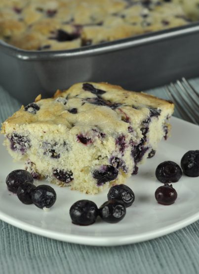 Buttermilk Blueberry Breakfast Cake with Lemon Flavoring