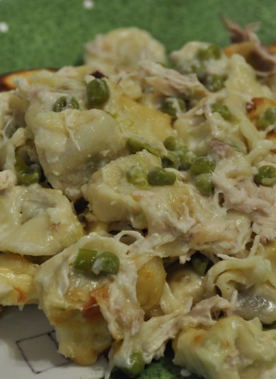 Chicken Tortellini Bake with Peas